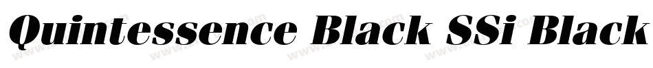 Quintessence Black SSi Black Italic字体转换